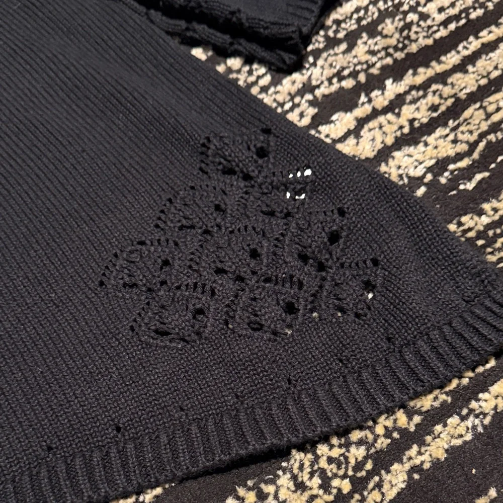 Denim&Co Black Knit Sweater - Picture 3 of 4